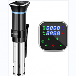 KEAWEO Sous Vide,1100W Sous-Vide Garer Stick Präzisionskocher Immersion Tauchzikulator Präzisionskochtopf, 25℃-95℃ Temperaturbereich(±0,1°C)Digital Timer,LCD Touch-Display,Ultraleise,Edelstahl